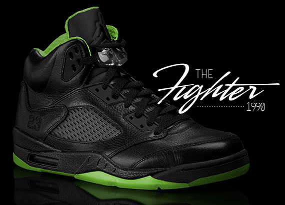 Air Jordan V Black Neon Green Collection 01