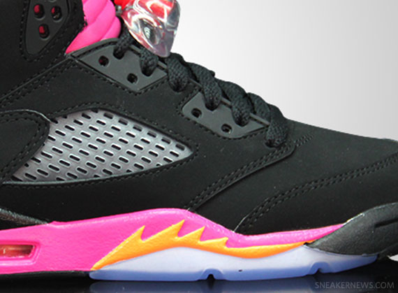 Air Jordan V GS - Black - Pink - Orange