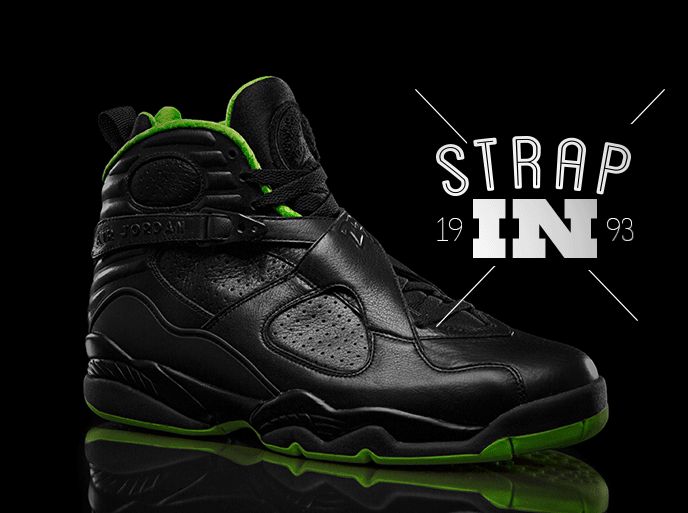 Air Jordan Viii Black Neon Green Collection 1