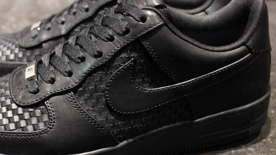 Black Nike Air Force 1 Downtown Low Lth 03