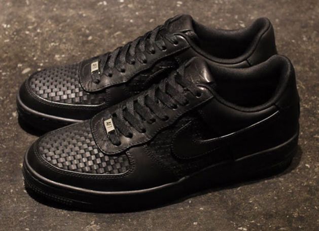 Black Nike Air Force 1 Downtown Low Lth 05