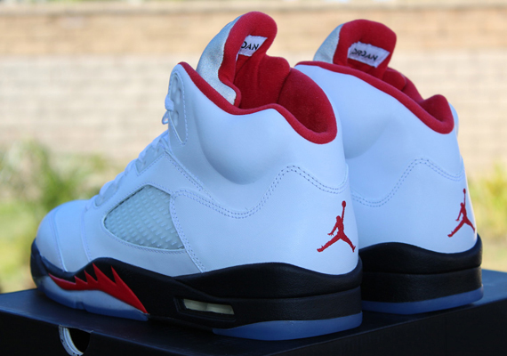 Jordan V Wht Red Blk Release 2