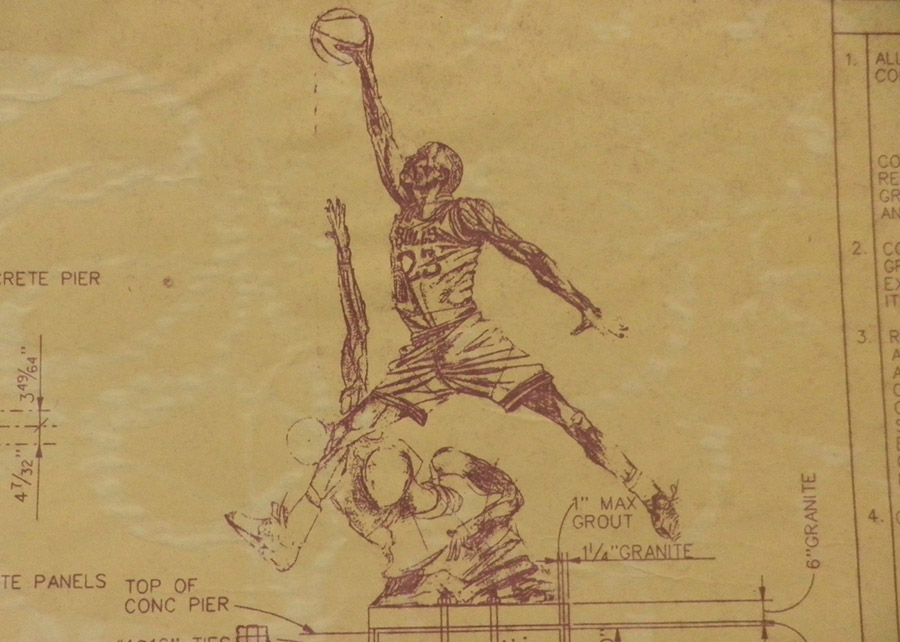 Michael Jordan United Center Statue Blueprints