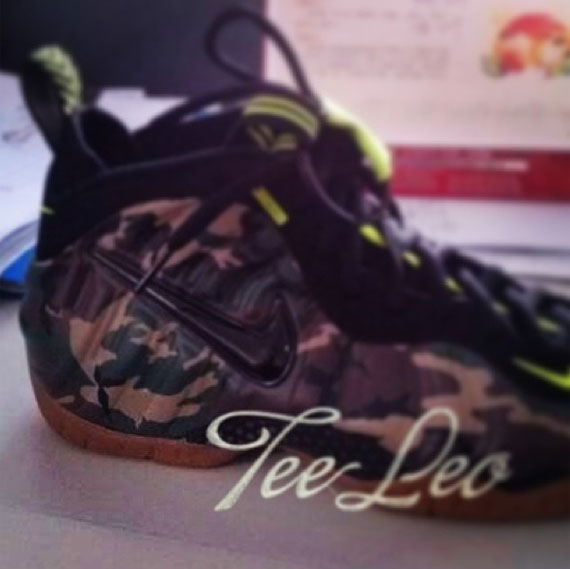 Nike Air Foamposite Pro Camo Gum Sole Sample