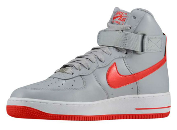 Nike Air Force 1 High Wolf Grey Hyper Red 3