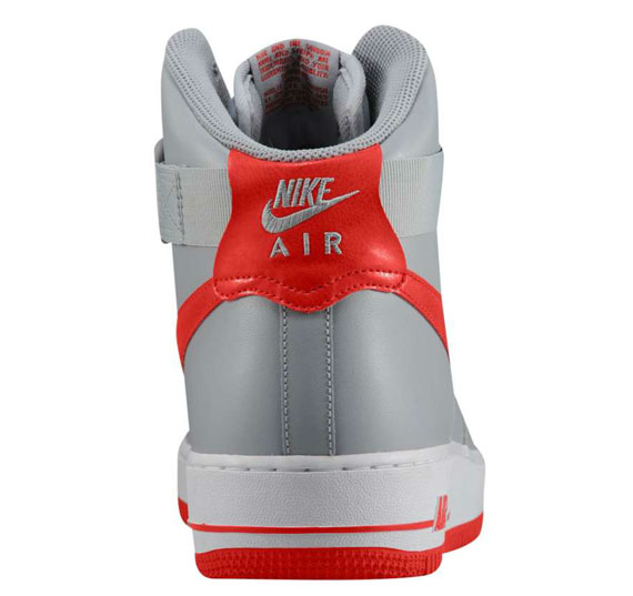 Nike Air Force 1 High Wolf Grey Hyper Red 5