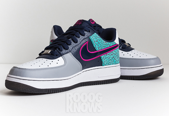 Nike Air Force 1 Low Teal Elephant Print 10