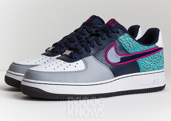 Nike Air Force 1 Low Teal Elephant Print 5