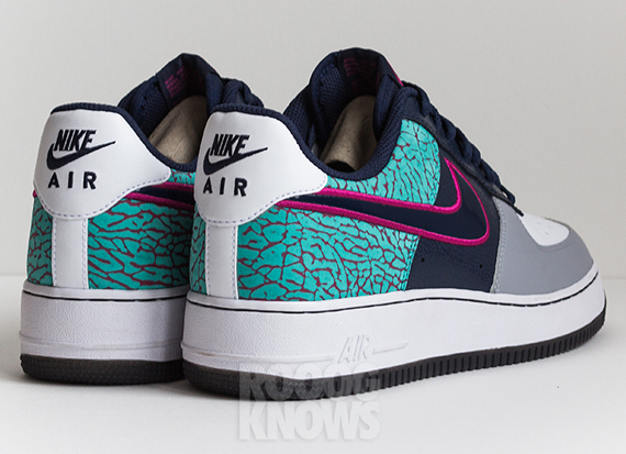 Nike Air Force 1 Low Teal Elephant Print 8