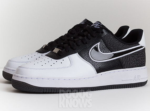 Nike Air Force 1 Low White Black Elephant Print 10