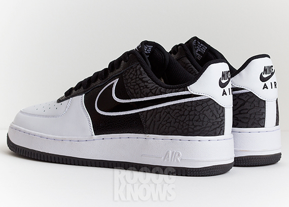 Nike Air Force 1 Low White Black Elephant Print 8