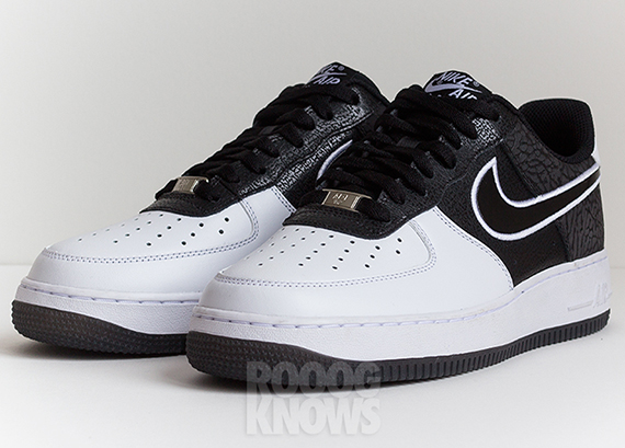 Nike Air Force 1 Low White Black Elephant Print 9