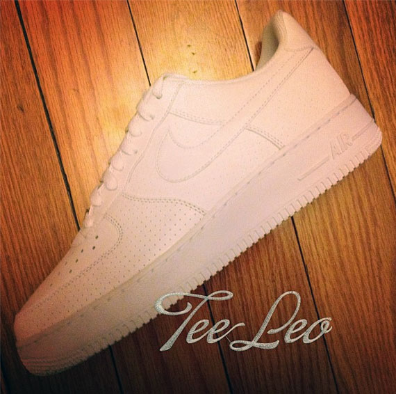 Nike Air Force 1 Low White On White Perf 2