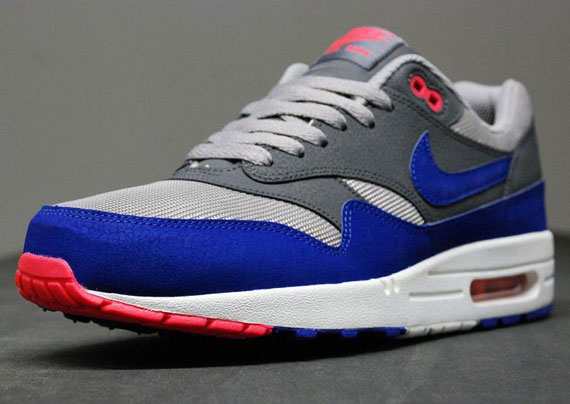 Nike Air Max 1 Essential - Grey - Ultramarine - Seal Red