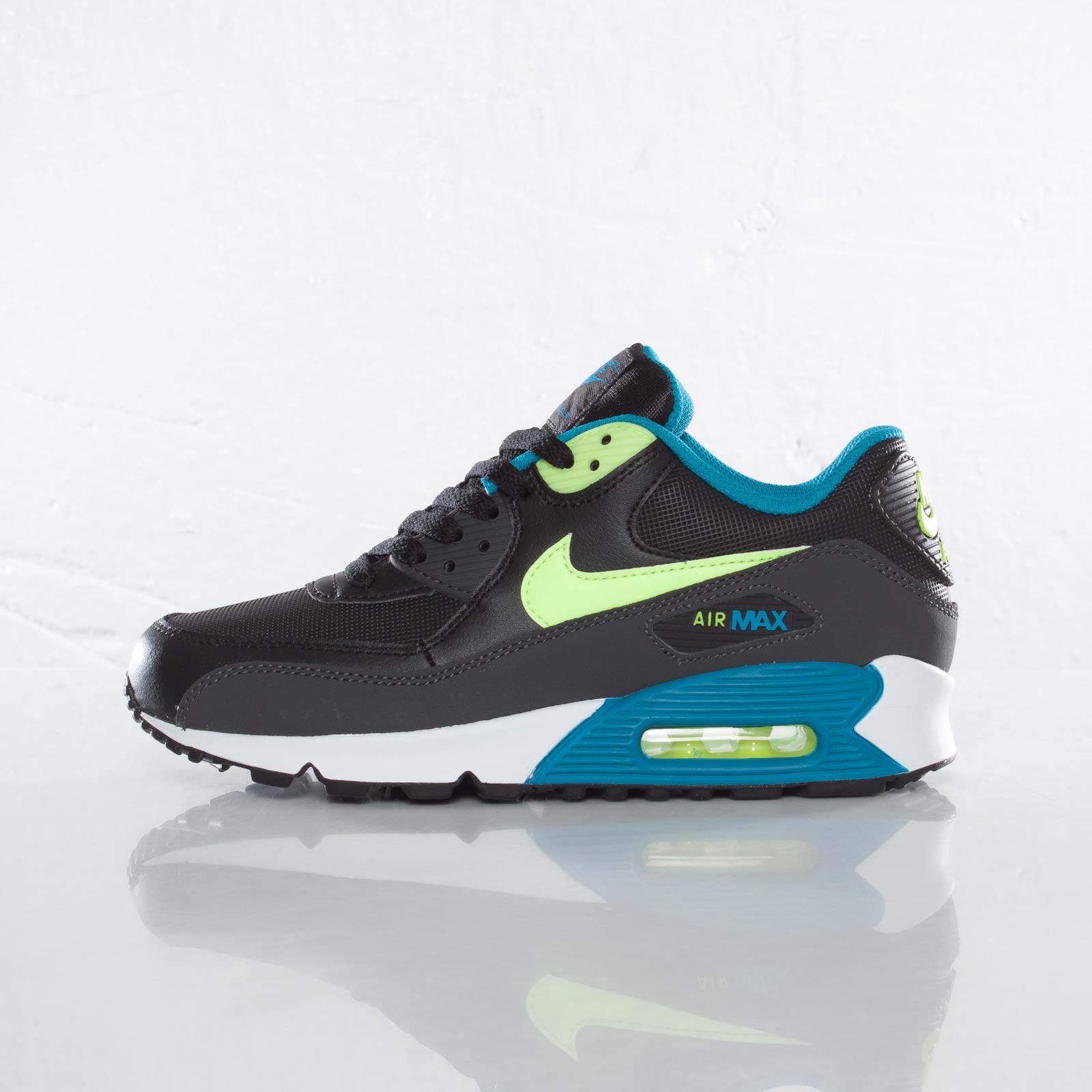 Nike Air Max 90 Gs Black Volt White Neo Turquoise 1