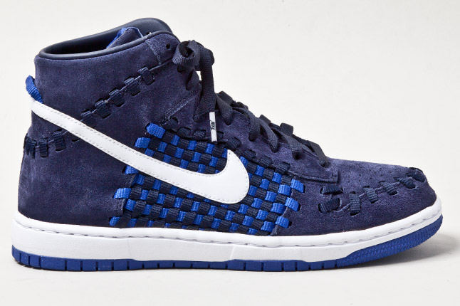 Nike Dunk High Woven Navy White 1