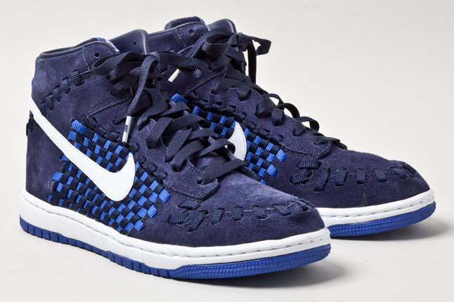 Nike Dunk High Woven Navy White 2