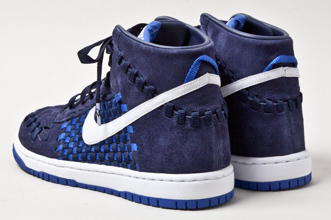 Nike Dunk High Woven Navy White 3