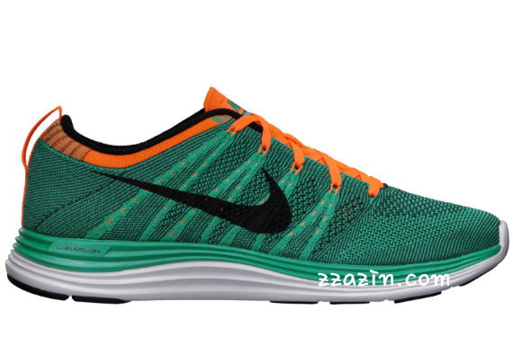 Nike Flyknit One Green Orange White