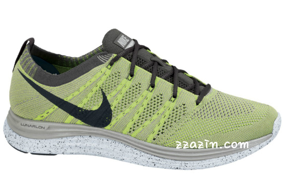 Nike Flyknit One Volt White Grey