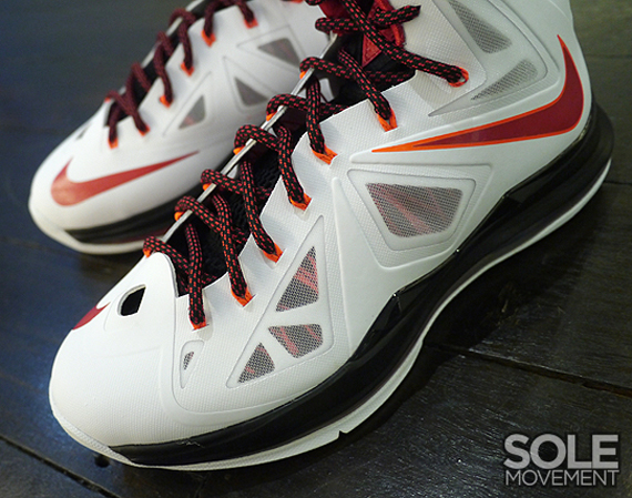 Nike Lebron X White University Red Black Total Crimson 3