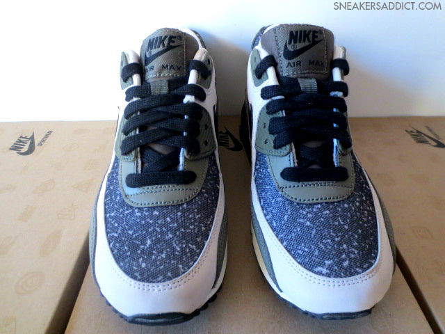 Nike Wmns Air Max 90 Speckle Camo White Grey Black 