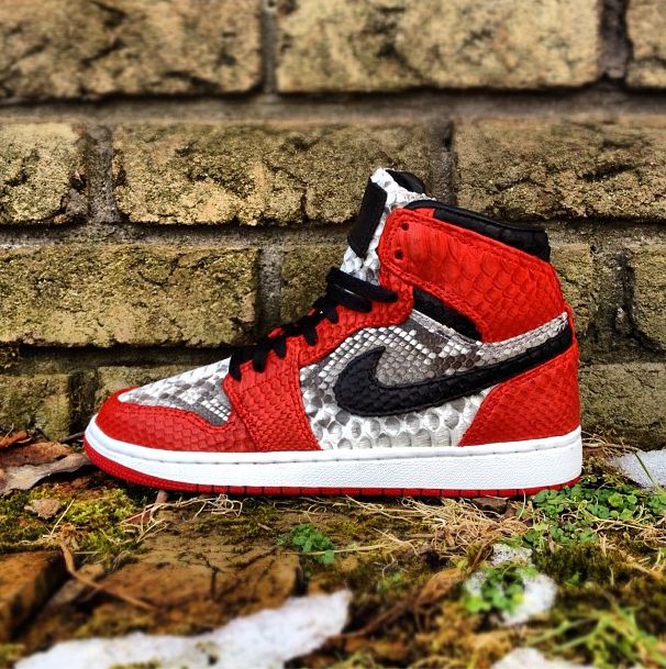 Air Jordan 1 Incomparable Snakeskin Customs By Jbf 03