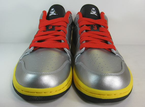 Air Jordan 1 Low Metallic Silver Black Challenge Red Yellow 7