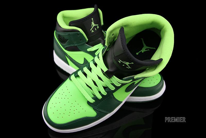 Air Jordan 1 Mid Gorge Green Black Electric Green 6