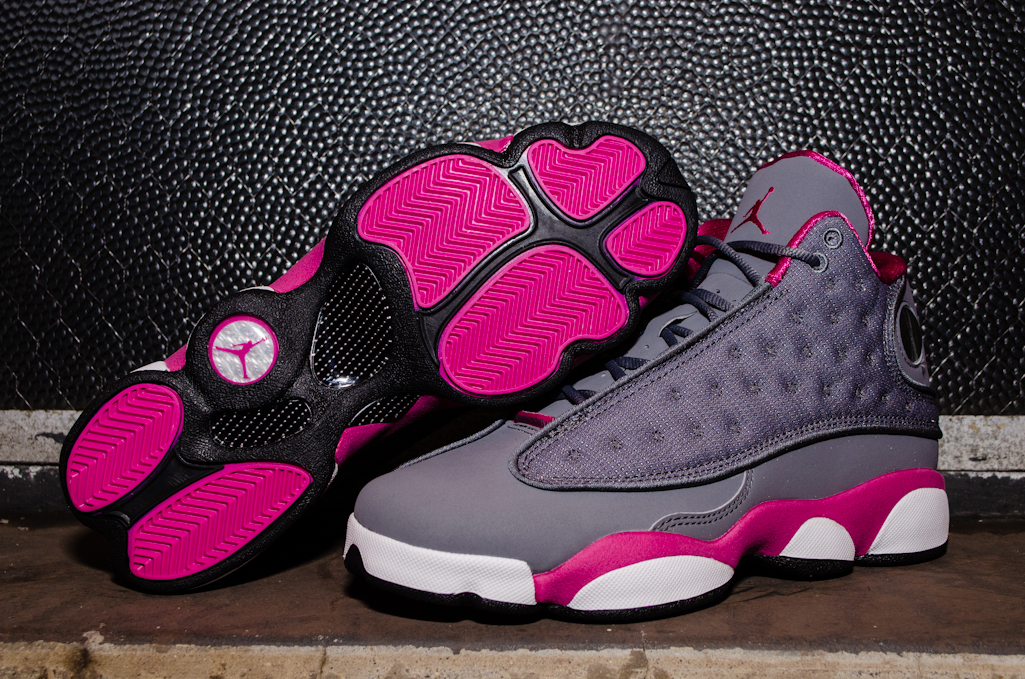 Air Jordan 13 Gs Cool Grey Fusion Pink White 05