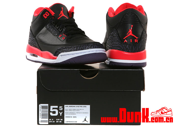 Air Jordan Iii Gs Bright Crimson 005