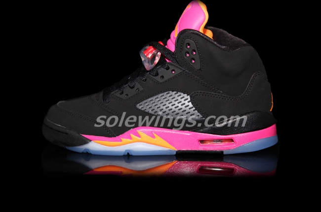 Air Jordan V Gs Black Bright Citrus Fusion Pink 2