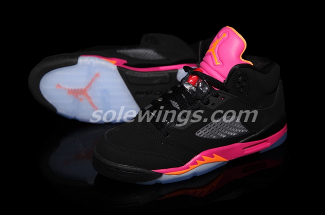 Air Jordan V Gs Black Bright Citrus Fusion Pink 4