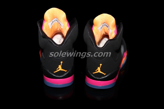 Air Jordan V Gs Black Bright Citrus Fusion Pink 7