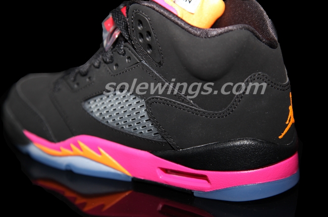 Air Jordan V Gs Black Bright Citrus Fusion Pink 8