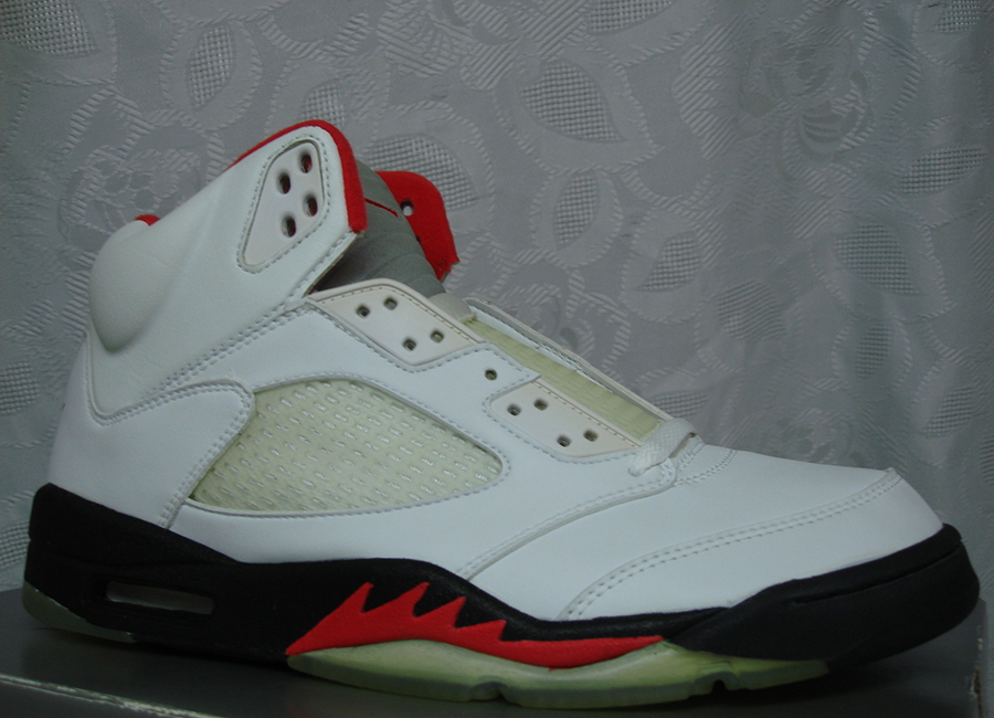 Air Jordan V White Red 2000 Nike Air 4