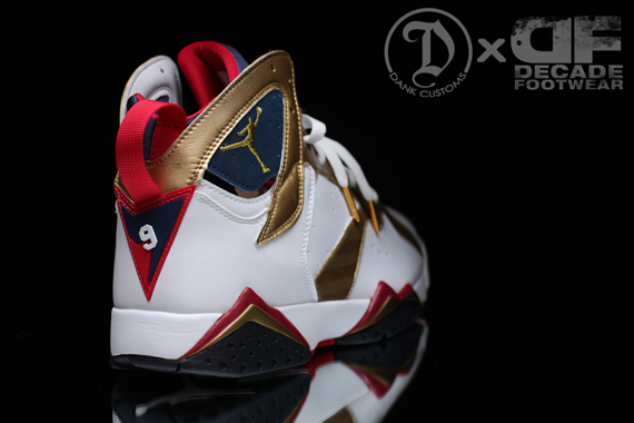 Air Jordan Vii Olympic Gold Medal Customs 3