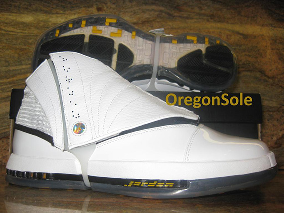 Air Jordan Xvi 2012 Retro White University Gold Black Stealth 2