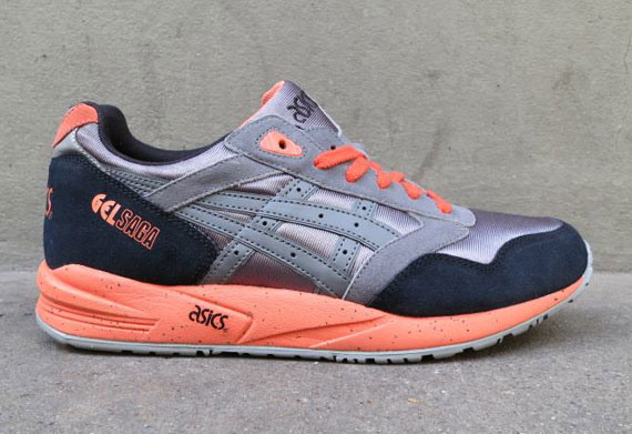 Asics Gel Saga Grey Black Orange