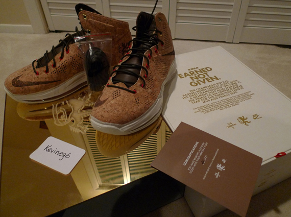 Nike LeBron X “Cork” – Limited Edition “Earned Not Given” Gold Package