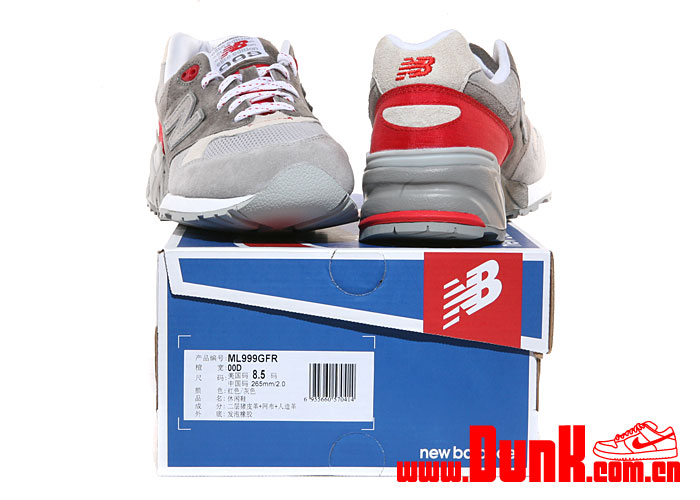 New Balance 999 Elite Grey Red 6