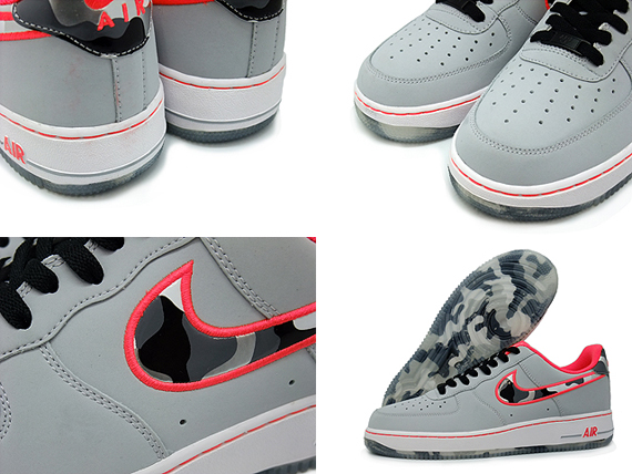 Nike Air Force 1 Low Wolf Grey Hyper Red