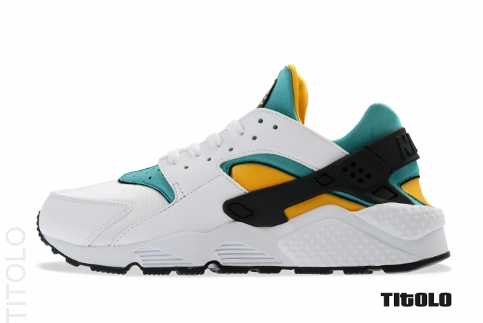 Nike Air Huarache White Sport Turquoise University Gold 04