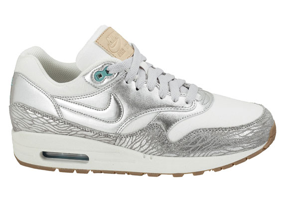 Nike Air Max 1 Prm Sail Metallic Silver Sport Turquoise Summit White May 2013 1