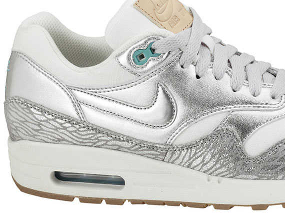 Nike Air Max 1 Prm Sail Metallic Silver Sport Turquoise Summit White May 2013 4