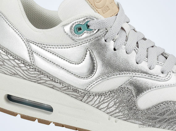 Nike WMNS Air Max 1 PRM - Sail - Metallic Silver - Sport Turquoise