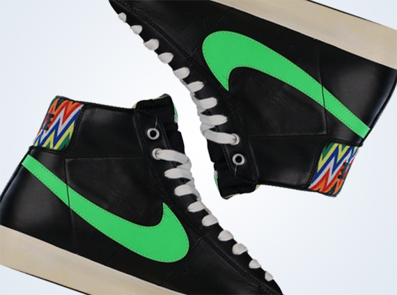 Nike Blazer Mid ’77 Premium VNTG – Black – Poison Green