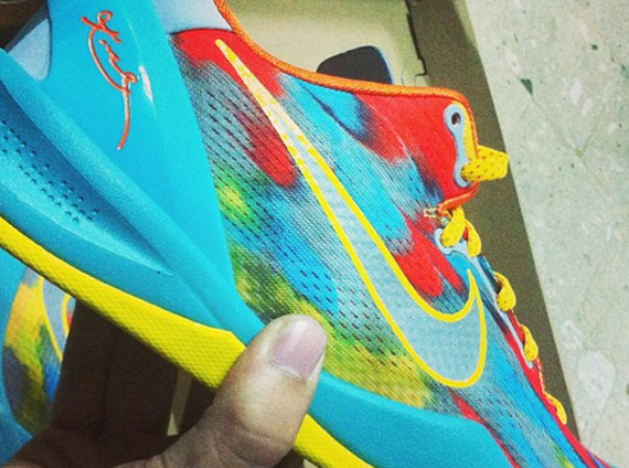 Nike Kobe 8 Blue Yellow Red 1