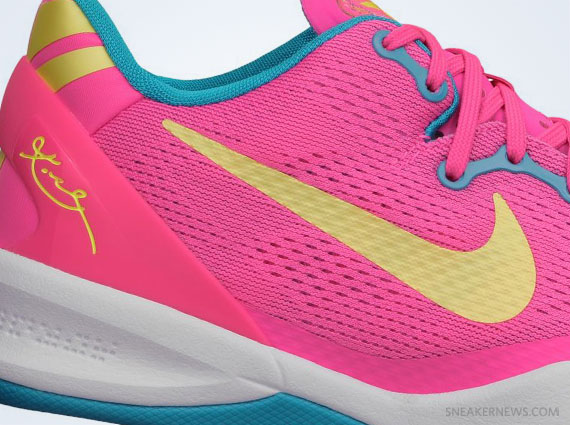 Nike Kobe 8 Dynamic Pink Electric Yellow Neo Turquoise