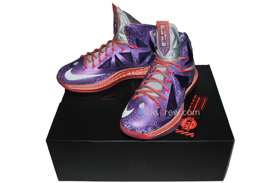Nike Lebron X As Laser Purple Strata Grey Total Crimson 05